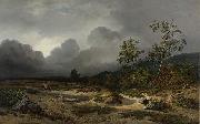 Willem Roelofs Landscape in an Approaching Storm. oil painting artist